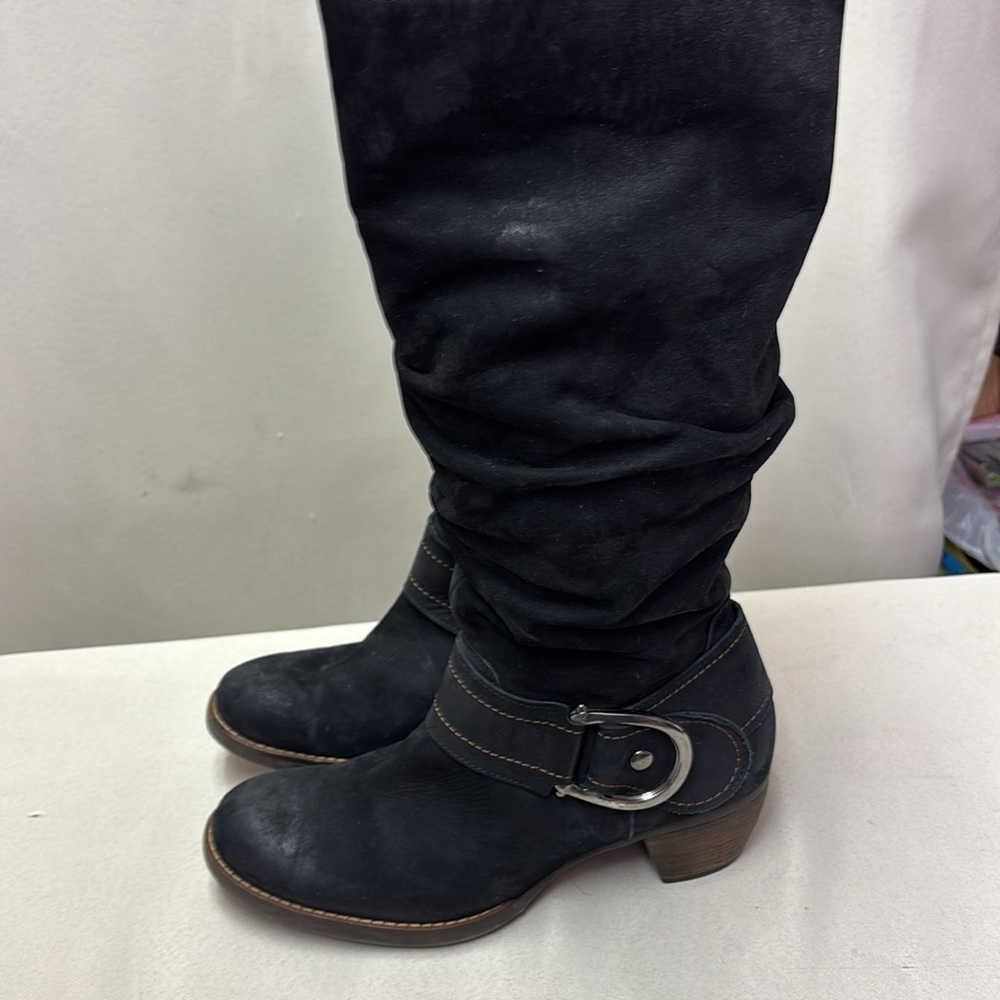 Paul Green Women's Black Knee-High Boots Size 7 - Picture 5 of 10